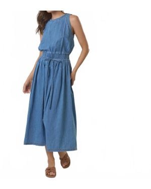Lalavon Everyday Denim Midi Dress - Blue