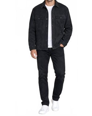 Vince Sherpa Lined Suede Jacket - Black