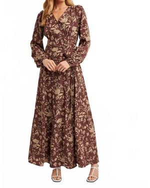 Bluivy Hazelnut Wrap Maxi Dress - Brown