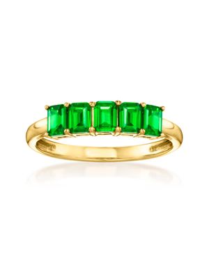 RS Pure By Ross-Simons Lab-Grown Emerald Ring - Green