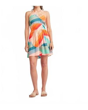 Self Contrast Atlas Mini Dress - Red
