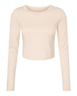 Bella Canvas Micro Rib Long Sleeve Baby Tee - White