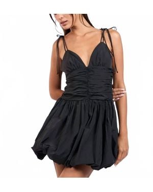 Sky To Moon Double Tie Mini Dress - Black