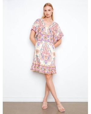 Charlie b Flutter Elbow Mini Dress - White