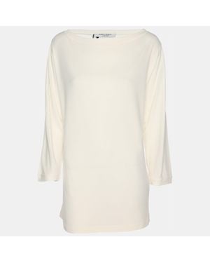 424 Marina Rinaldi Cream Crepe Sweater - White