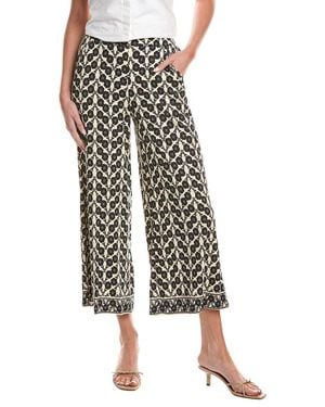 Max Studio Pull-On Crop Wide Leg Pant - Multicolor