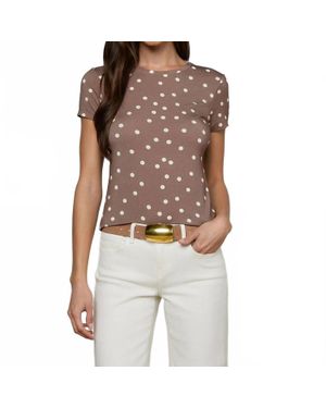 L'Agence Ressi Fitted Tee - Brown