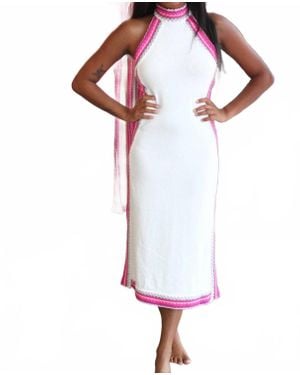 Fate Laurie Midi Dress - White