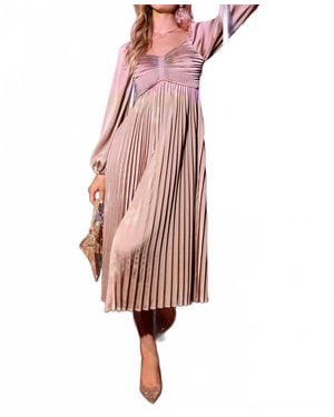 BY THE RIVER Empire Waist Midi Dress - Pink