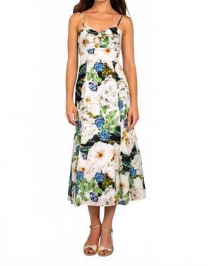Lavender Brown Tayla Midi Dress - Green