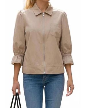 VAVA Eyewear Quarter Sleeve Zip Up Jacket - Blue