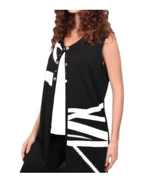 Angel Retro Brights Long Vest - Black