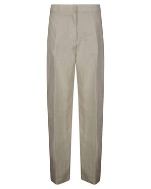 Stefano Mortari Wide Linen Pants - Gray