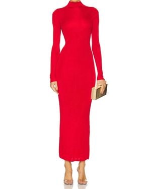 L'academie Syndi Maxi Long Sleeve Dress - Red