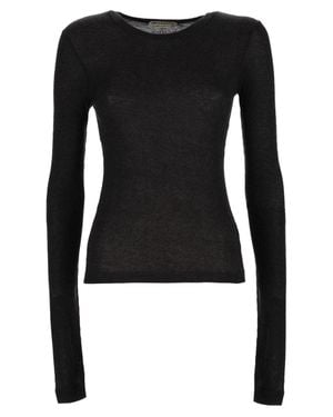 JW Anderson Solid Crew Neck Top - Black