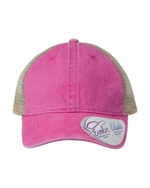 Infinity Her Washed Mesh-Back Cap - Pink