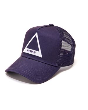 HVMAN Triangle Logo Mesh Trucker Hat - Blue