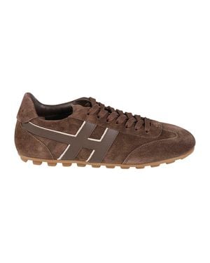 Hogan H693 Logo Low-Profile Sneakers - Brown
