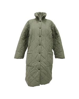 A.P.C. A. P.C. Single-Breasted Quilted Coat - Green