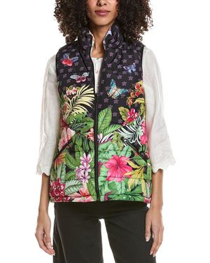 Johnny Was Puffer Reversible Vest - Green