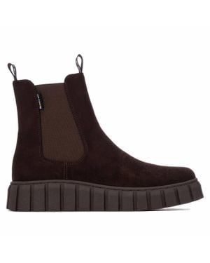 Refresh Chelsea Suede Ankle Booties - Brown