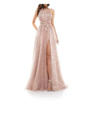 Colors Dress A-Line Halter Prom Dress - Pink