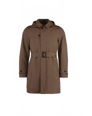 Moorer Prez Mid-Length Trench Jacket - Brown