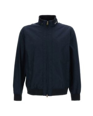 Woolrich Spring Lewis Bomber Cotton Jacket - Blue