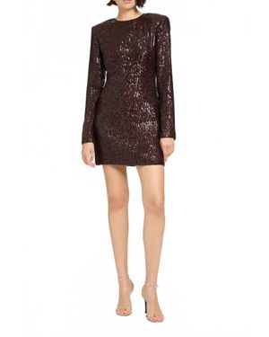 Toccin Mirren Long Sleeve Shift Mini Dress - Multicolor
