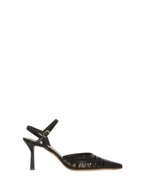 Julie Dee Julie Dee Cut-Out Slingback Pumps - White