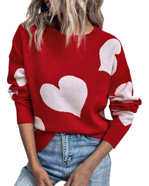 Tracies Valentine Heart Sweater - Red
