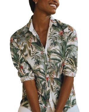J.McLaughlin Britt Silk-Blend Blouse - Green