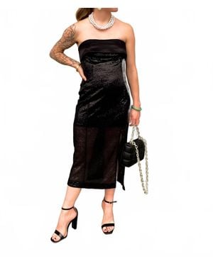 Kylie Paige Viv Midi Dress - Black