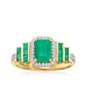 Ross-Simons Emerald And . Diamond Ring - Green