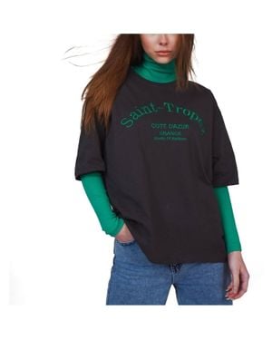 AMBAR St Tropez Printed T-Shirt - Blue