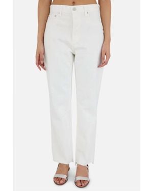 Moussy Amherst Wide Straight Jeans - White