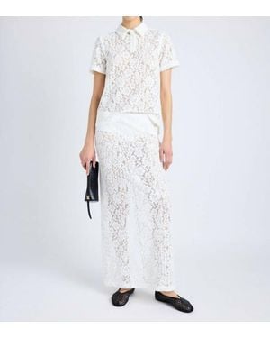 Proenza Schouler Jasmine Stretch Lace Skirt - White