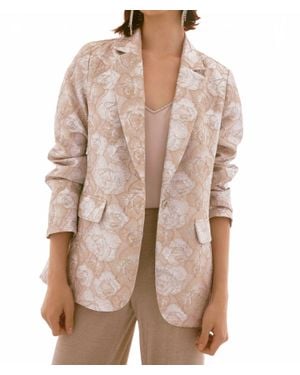Joseph Ribkoff Jacquard Blazer - Brown
