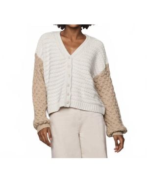 Splendid Maria Bobble Long Sleeve Cardigan - White