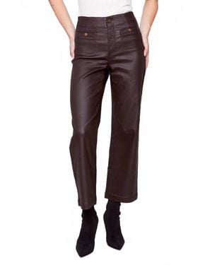 Charlie b Wax Flare Leg Pants - Red
