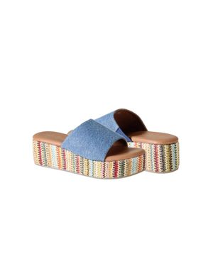 Diba True Rock Steady Platform Wedge Heel - Blue