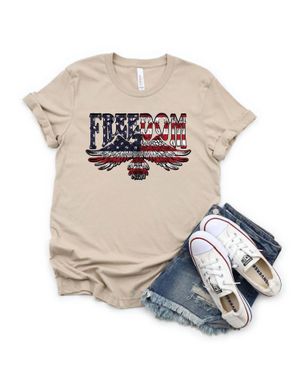 Exclusive Thredz Freedom Flag/Eagle Tee - White
