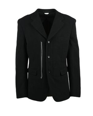 Comme des Garçons Unlined Flap Pockets Wool-Blend Jacket - Black