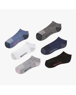 Nautica Athletic Low Cut Socks, 6-pack - Blue