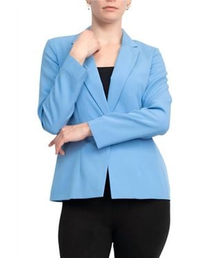 Nanette Lepore Notch Lapel Nolita Stretch Blazer - Blue