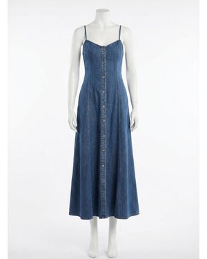 Z Supply Angel Eyes Denim Midi Dress - Blue
