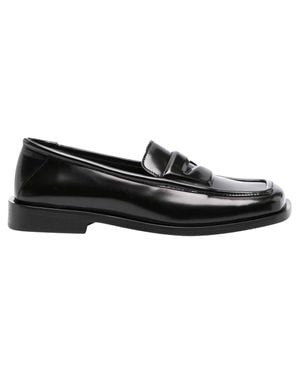 The Attico Amanda Leather Loafers - Black