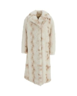 Herno Lynx-Effect Faux Fur Coat - White