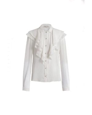 Alberta Ferretti Silk Blouse - White