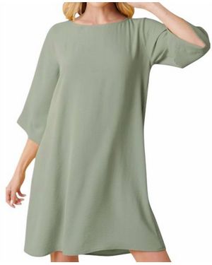 Mittoshop Charli Crew Neck Mini Dress - Green